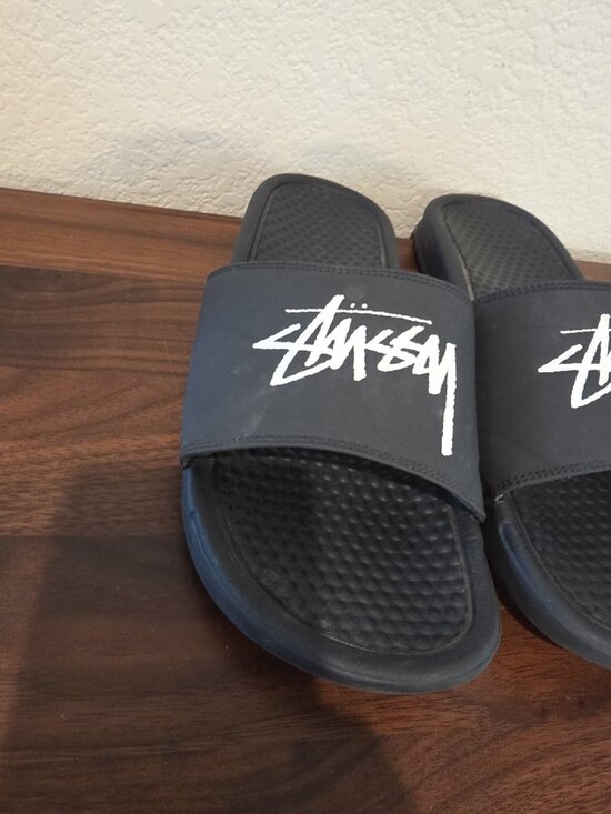 Nike Stussy x Benassi Off Noir Men\'s Slide Sandals Black US 9 main image 9